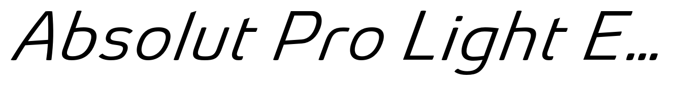 Absolut Pro Light Expanded Extra Italic